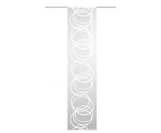 Home Fashion Panneau Coulissant en Voile scherli Cercles, Polyester, Ecru, 245Â x 60Â cm