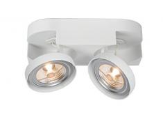 Lucide VERSUM AR111 - Spot plafond - LED Dim. - AR111 - 2x10W 2700K - Blanc