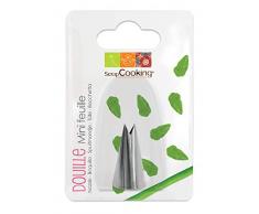 Scrapcooking 1798 Douille Mini Feuilles en INOX pour Décoration de Gâteaux Ø1,8 x H3,3 cm