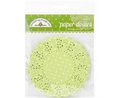 Doodlebug Matrices Papier Napperons 11,4 cm 75/Pkg-Limeade Motif à Pois