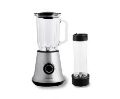 Inventum nb560r Mixeur en verre noir, acier inoxydable 1l 500 W â Mixeur (verre, caoutchouc, acier inoxydable, de plastique, acier inoxydable)