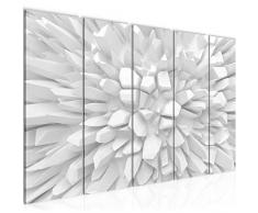Tableau decoration murale Fleur 3D 150 x 60 cm - XXL Impression sur Toile Salon Appartment 5 Parties - prÃªt Ã accrocher - 503956a