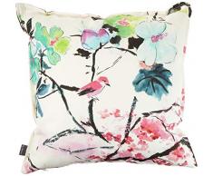 Jan Kurtz SOMNIA Coussin en polyacrylique Motif Fleurs 40 x 40 x 13 cm