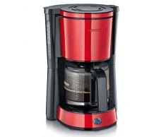 Severin Cafetière Filtre, 1,25 L, 10 Tasses, Noir/Rouge Laqué, KA 4817