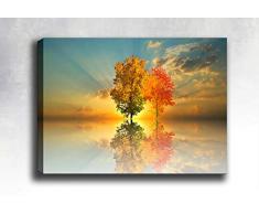 Bonamaison Peinture sur toile, multicolore, 30 x 40 cm - Conçu et fabriqué en Turquie