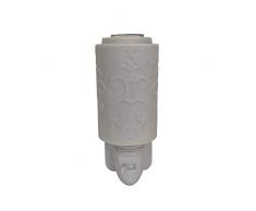 Veilleuse Diffuseur dhuile Essentielle en Porcelaine Blanche Moderne Sculptee