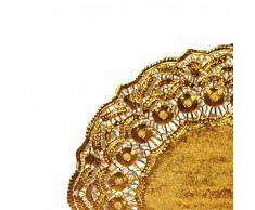 Garcia de Pou 100 unité Ronde napperons, 21.5 cm, Litos en métal, Doré, 21.5 x 30 x 30 cm