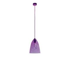 sulion Glassy Lampe de plafond Suspension E27, 60Â W, Violet, 21.5Â x 21.5Â x 160Â cm