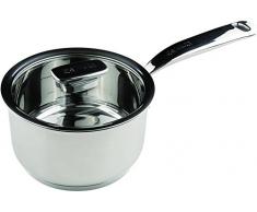 Zanussi Positano Casserole en Acier Inoxydable 18Â cm avec Couvercle en Verre, Argent
