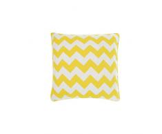 Coussin Zigzag 45x45cm 6 Couleurs + Rembourrage 450g (Jaune)