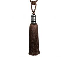 STEPHANOISE Embrasse Fantaisie, Marron Chocolat, 29(h Pompon) x79 cm