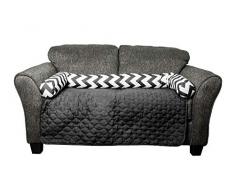 Fubba Chevron Housse réversible pour lit et Chaise, Noir , Sofa Cover