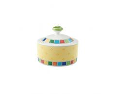 Villeroy & Boch - Twist Alea Limone Sucrier avec Couvercle, Sucrier Coloré en Porcelaine Premium avec Des Ornements Colorés, 200 ml