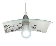 Tosel 11890 Suspension Mailys Verre 100 W E27 Noir