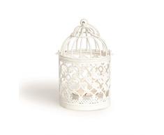 Excelsa Tresor Lanterne, métal, Blanc, 8 x 8 x 13,5 cm