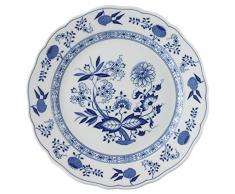 Hutschreuter 02001-720002-10027 Assiette avec Aile Porcelaine Bleu 27 cm