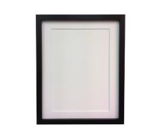 FRAMES BY POST Porte Photo Rio 18 mm de Largeur avec embase Blanche 10 x 8-Pouces pour Photo de 8 x 6-Pouces, Noir