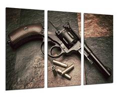 Tableau Moderne Photographique, Impression sur bois, Armes, balles, guerre, 97 x 62 cm, ref. 26275