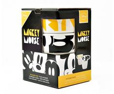 Grupo Erik Editores Tasses empilables Mickey, Porcelaine, Jaune, 9Â X 9Â X 9Â cm