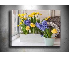 Bonamaison Peinture sur toile, multicolore, 50 x 70 cm - ConÃ§u et fabriquÃ© en Turquie