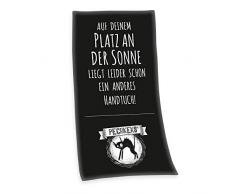 Herding Pechkeks Serviette de Bain, Coton, Noir/Blanc, 75 x 150 cm