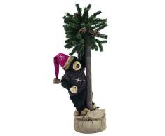 Europalms 61645 Ours Noël avec Sapin Marron 105 cm