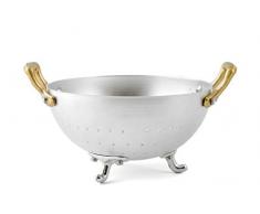 H&H Petites Passoire à Pain avec 2 Poignées en Aluminium Gris