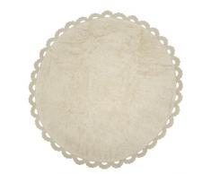 Aratextil Chanel Tapis Enfant, Coton, Beige, 140Â cm Dia