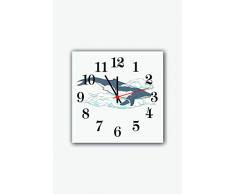 Bonamaison Horloge Murale en MDF, Multicolore, 30 x 30 cm