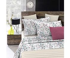 Italian Bed Linen PL-WT-13-2P Parure LIT avec Drap SUPÃRIEUR ET TAIES doreiller IMPRIMÃE âWatercolorâ, WT 13, 2 Places