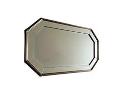 Miroir Mural Ardoise et Rose, Champagne argenté, Dimensions totales : Longueur 94 cm x Largeur 54 cm x Profondeur 4 cm