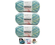 BERNAT SOFTEE BABY - PACK OF 3 BALLS - 120G EACH BALL - AQUARIUM VARG