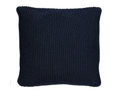 Marc OPolo Nordic Knit Coussin, 100% Coton, Indigo Blue, 30 cm x 60 cm