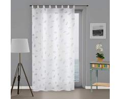Soleil docre Laurene Voilage, Polyester, Blanc, 140 x 250 cm