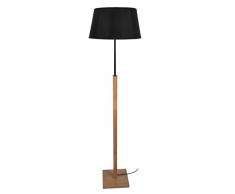 Tosel 51163 Lampadaire 1 Lumière, Bois, E27, 40 W, Noir, 40 x 155 cm