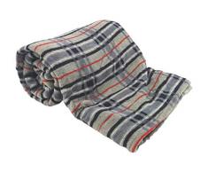 ForenTex Microfibre Velours Toucher Doux Multifonction pour CanapÃ© Lit M3010 Rayure Grise