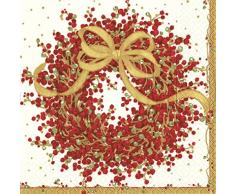 Caspari Serviettes de Table Motif Baies 19 cm Lot de 20