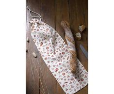 Pebbly NBA157 Sac a Pain reutilisable, Coton Bio, Brun, 65x20cm