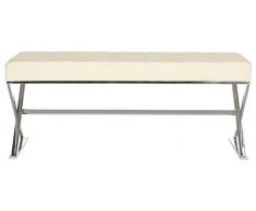 Safavieh EAF2023A Alina Banc Polyuréthane Crème/Argent 109 x 45 x 45,97 cm