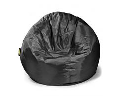 Pushbag Pouf, Polyester, Noir, 90 x 90 cm