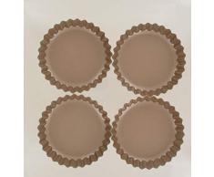 Zenker 687203 Set de 4 moules Ã tartelettes, mini moule Ã tarte, moule pour tartelette, Acier au carbone, DorÃ©, 9 x 9 x 1,8 cm