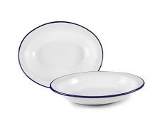 IBILI 905232 Plat Ovale Profonde, Acier, Blanc, 32 x 26 x 6 cm