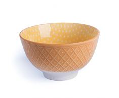 Excelsa Bol Oriental en Porcelaine 10.5 cm Jaune