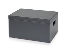 MÃ¶ve Cube BoÃ®te de Rangement, en Cuir synthÃ©tique, Gris, 34,5Â x 24Â x 18Â cm