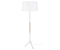 Tosel 51148 Lampadaire 1 LumiÃ¨re Acier, E27, 40 W, Blanc, 40 x 155 cm