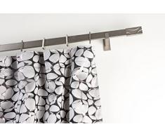 InCasa Tringle à Rideaux: 31 x 12 mm, L. 140 cm. en Acier satiné â Complet