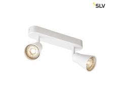 SLV AVO CW Double, Applique murale dintérieur et de plafond Blanc Ampoule 50 W en métal