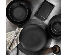 Mitterteich NNTS24Y2894006 Lot de 6 Assiettes Ã petit-dÃ©jeuner, 6 assiettes creuses, 6 assiettes creuses et 6 bowls PorcellLAN