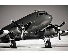 Papier Peint poster panoramique AVION DOUGLAS DC3 4 x 2,70 m | DÃ©co et photo murale XXL QualitÃ© HD Scenolia