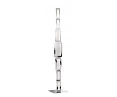 WOFI 3526.07.01.6000 Lampadaire, MÃ©tal, Integriert, 30 W, Silber, 25 x 25 x 136 cm